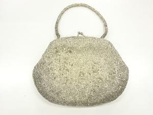 アンティーク　ビーズ花唐草模様バッグ